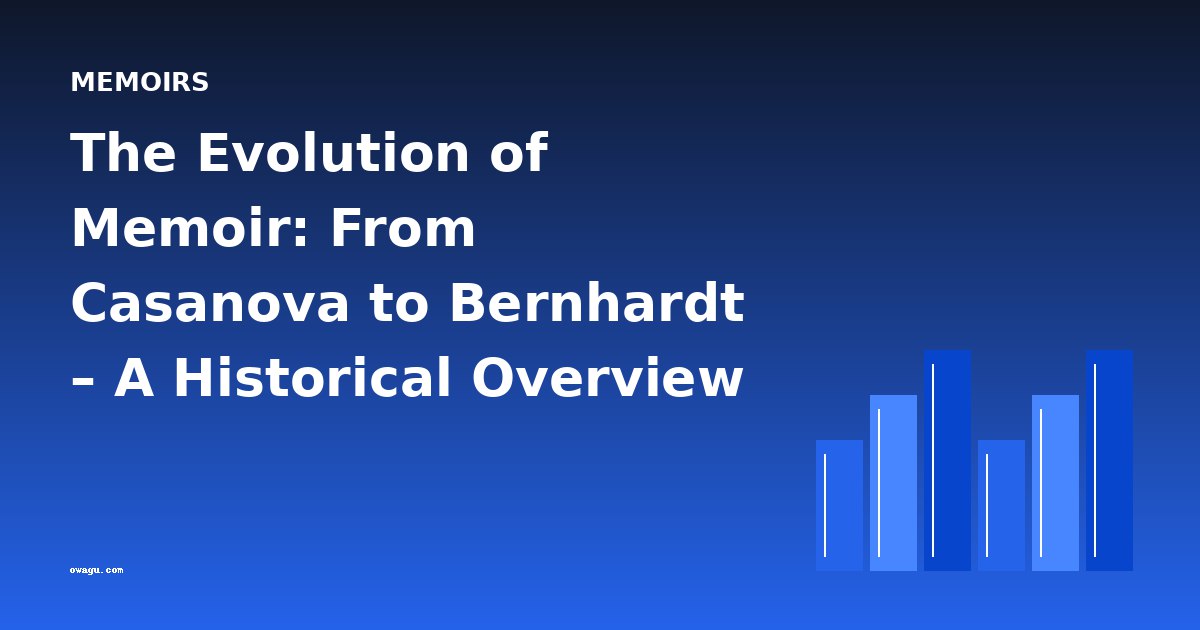 The Evolution of Memoir: From Casanova to Bernhardt – A Historical Overview