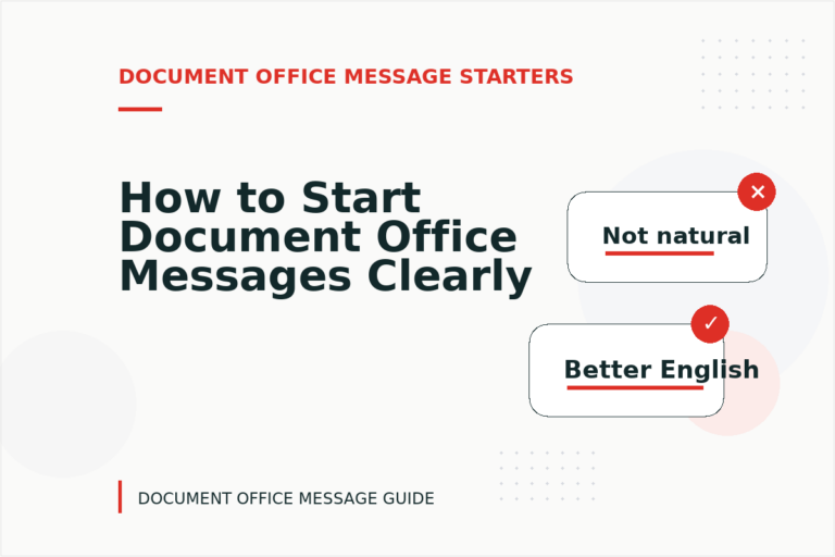 How to Start Document Office Messages Clearly