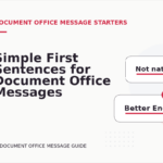 Simple First Sentences for Document Office Messages