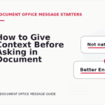 How to Give Context Before Asking in Document Office Message English