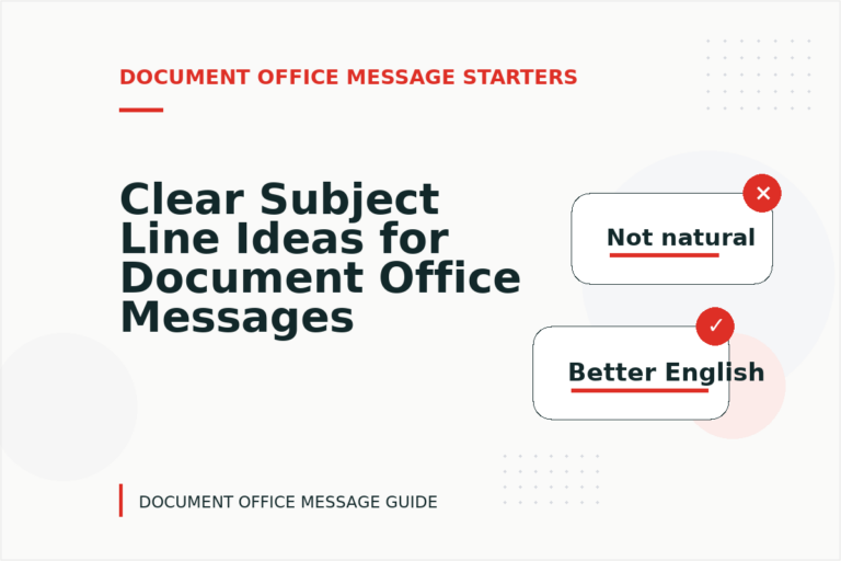 Clear Subject Line Ideas for Document Office Messages Clear Subject Line Ideas for Document Office Messages
