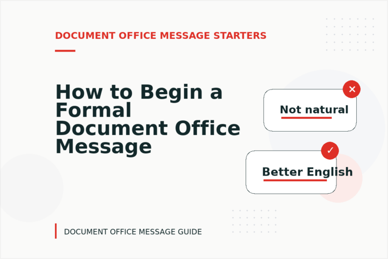 How to Begin a Formal Document Office Message