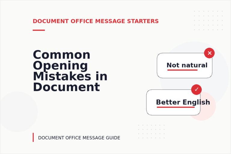 Common Opening Mistakes in Document Office Messages
