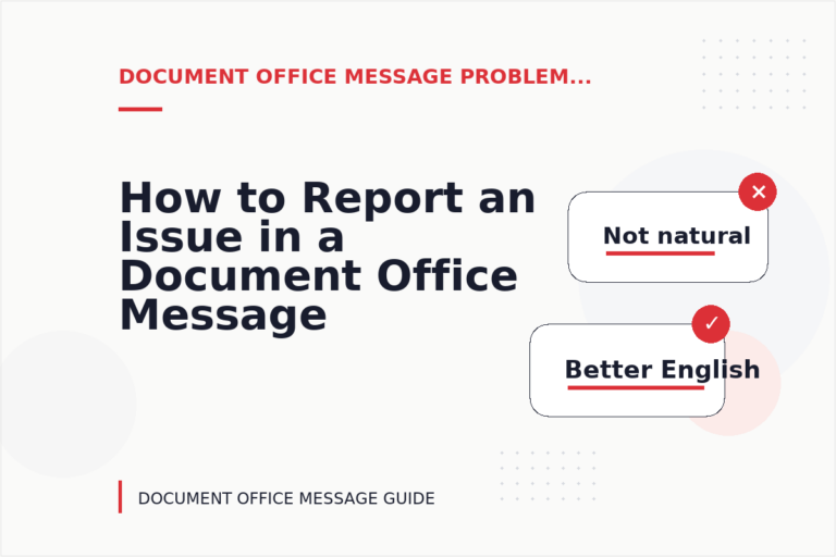 How to Report an Issue in a Document Office Message How to Report an Issue in a Document Office Message