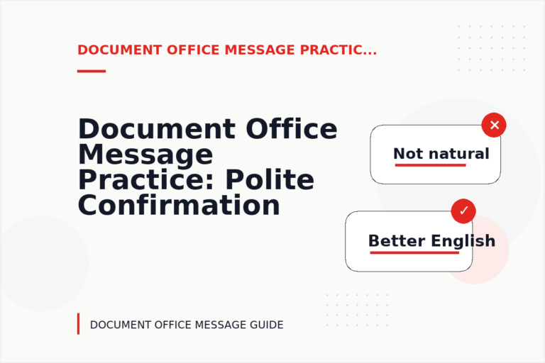 Document Office Message Practice: Polite Confirmation Examples Document Office Message Practice: Polite Confirmation Examples