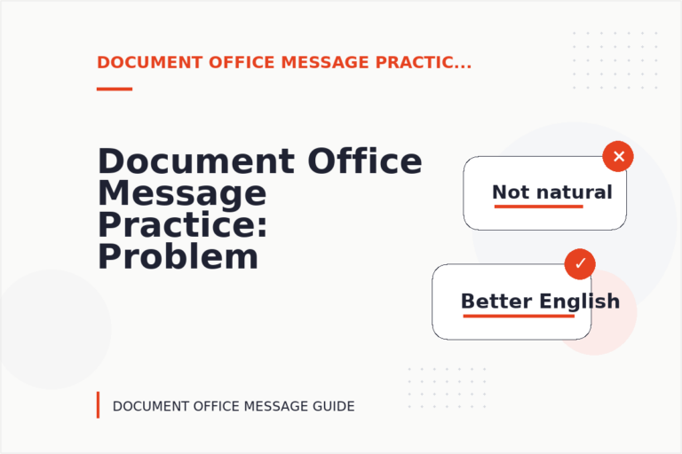 Document Office Message Practice: Problem and Solution Replies Document Office Message Practice: Problem and Solution Replies