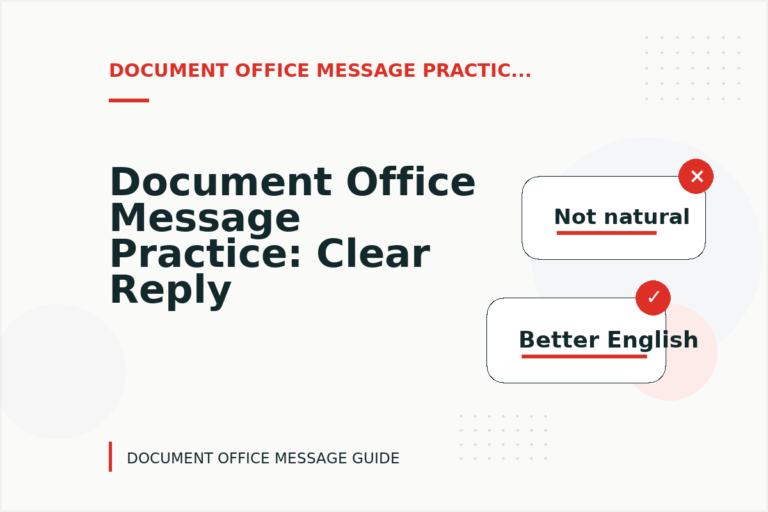 Document Office Message Practice: Clear Reply Patterns