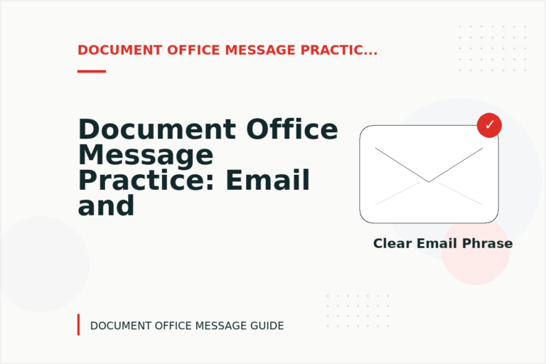 Document Office Message Practice: Email and Message Examples