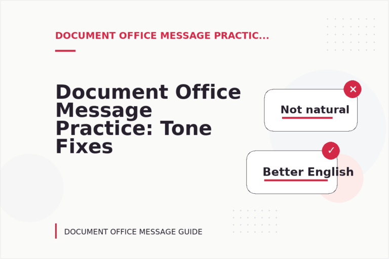 Document Office Message Practice: Tone Fixes for Real Situations