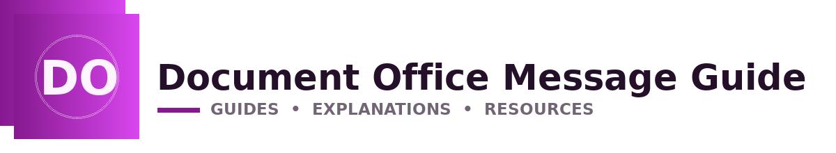 Document Office Message Guide